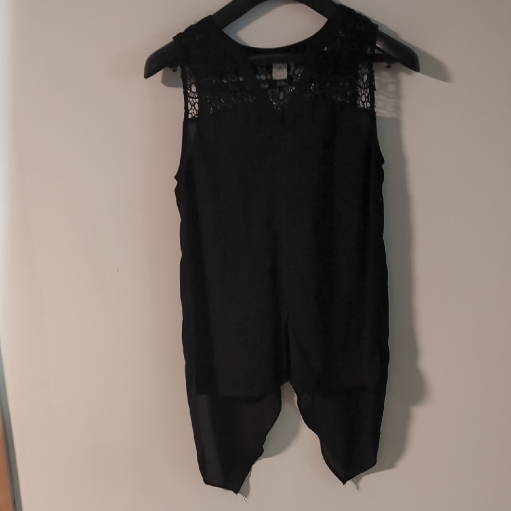 Paper Crane Black Lace Top